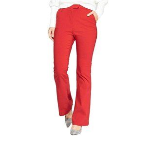 NWT Who What Wear Classic Bootcut Trousers 10 Red